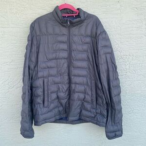 Tommy Hilfiger Men's XL Gray Down Puffer Jacket Winter Casual
